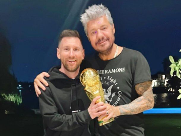 El encuentro entre Marcelo Tinelli y Lionel Messi: fiesta total y fotos con la Copa del Mundo