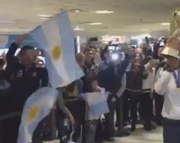 El recibimiento a los campeones