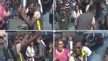 El divertido baile de un mantero El divertido baile de un mantero