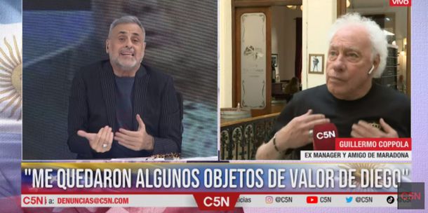 Guillermo Coppola con Jorge Rial: Yo me fui con cero pesos de Diego