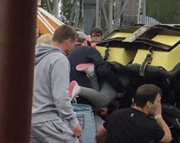 Terror en la montaña rusa: un vagón descarriló 