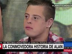 la historia de alan, un joven con sindrome de down: termino el secundario pero no le dan el titulo la historia de alan, un joven con sindrome de down: termino el secundario pero no le dan el titulo