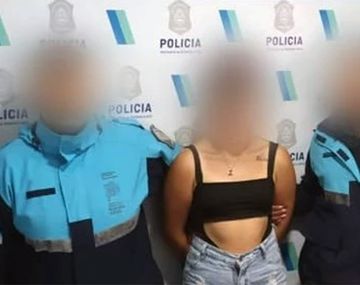 La joven detenida en Punta Mogotes.