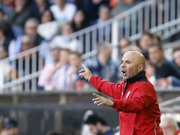 Jorge Sampaoli, durante un partido del Sevilla Jorge Sampaoli, durante un partido del Sevilla