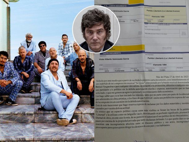 Carta documento de La Bersuit a Milei para que no use un hit suyo