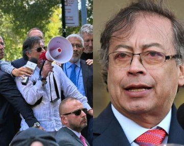 Gustavo Petro habló ante una multitud en Nueva York.