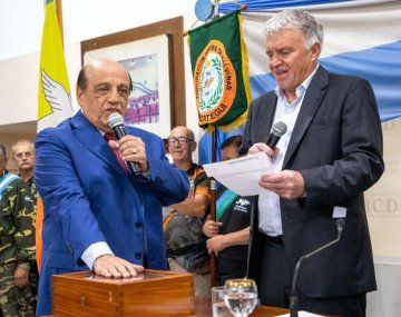 Juan José Mussi, el día que asumió su sexto mandato en la intendencia de Berazategui.