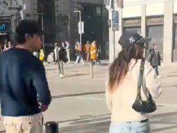 nuevo video de franco colapinto y la china suarez paseando por madrid