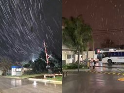 Caída de nieve en Buenos Aires: se cumplió el pronóstico del SMN