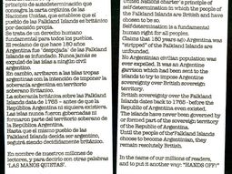 Un diario inglés le pide a Cristina Fernández que no se meta con las Islas