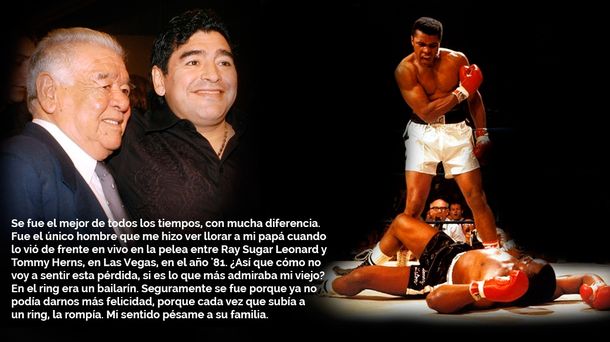 La emotiva despedida de Maradona a Ali: Era lo que más admiraba mi viejo