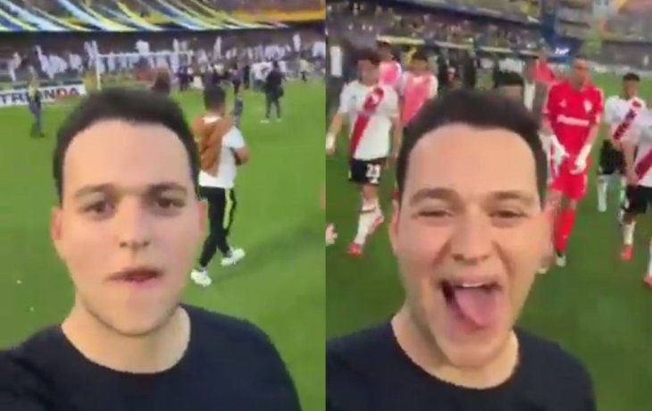 Quién es el joven que se hizo viral tras la piña de Salas al final del clásico