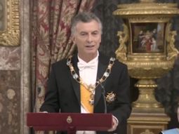 Macri en la cena de gala en su honor