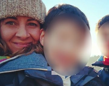 Mariana junto a su hijo Benjamin y su hermano