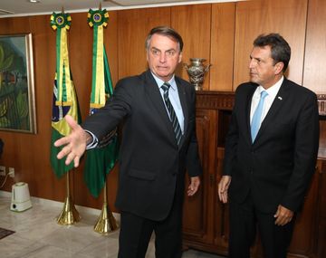 Jair Bolsonaro recibi&oacute; a Sergio Massa en Brasil
