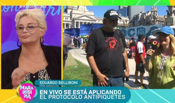 Eduardo Belliboni quiso seducir a Carmen Barbieri durante el paro