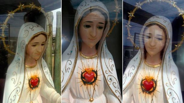 Conmoción en un jardín: apareció la imagen de una virgen que llora