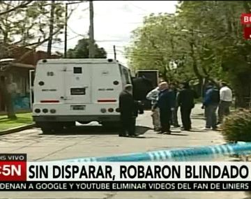 El chofer del blindad robado quedó detenido