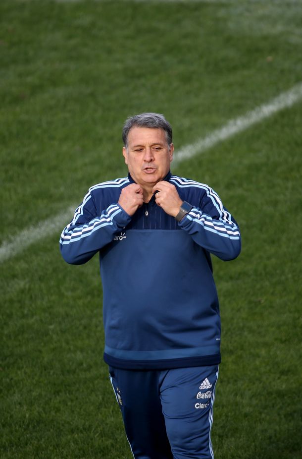 Buen clima en el entrenamiento argentino