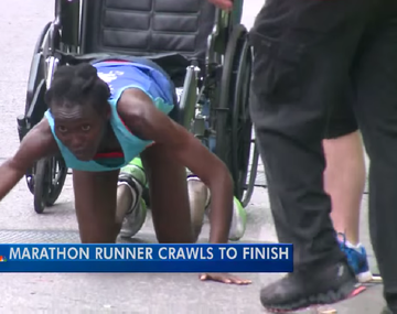 Mirá la heróica llegada de una atleta