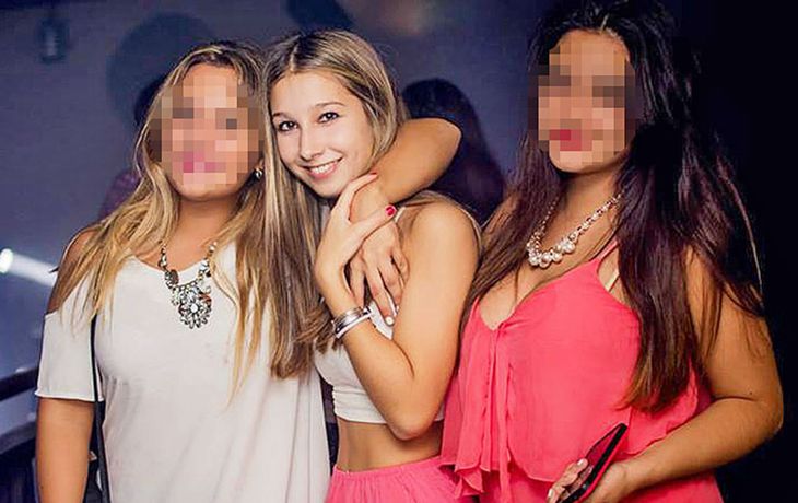 Nahir Galarza y sus amigas