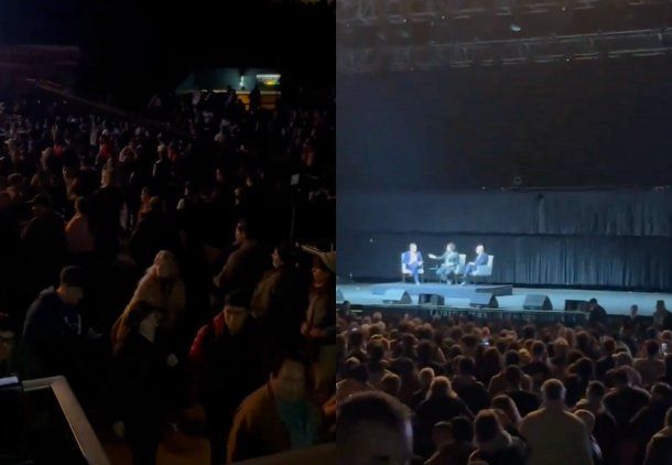 Se fueron antes: Javier Milei se despidió del Luna Park con el estadio semi vacío