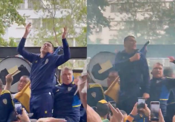 Así marchó Juan Román Riquelme junto a los hinchas de Boca