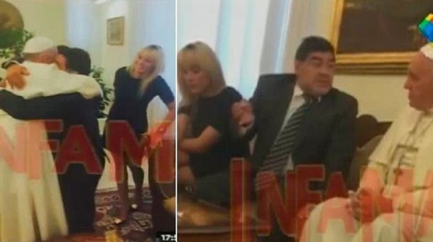 Así fue el encuentro entre el papa Francisco y Diego Maradona