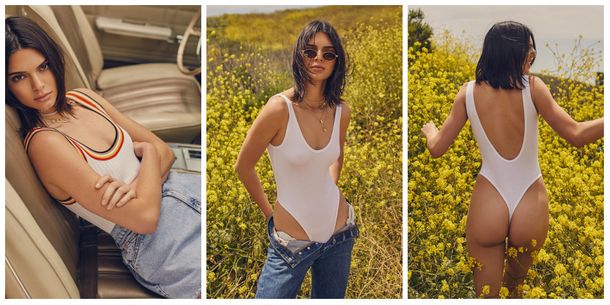 Kendall Jenner posó muy sexy en traje de baño.