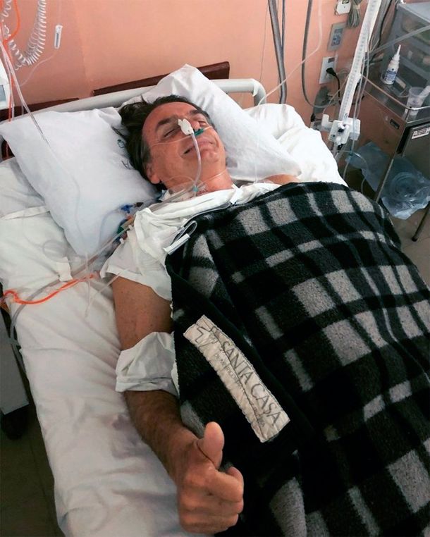 Tras ser apuñalado, Jair Bolsonaro habló desde el hospital: Nunca le hice mal a nadie