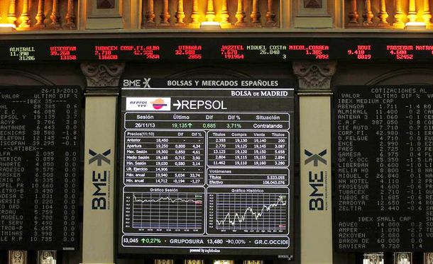 Las acciones de Repsol sufren una leve baja en la Bolsa de Madrid