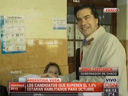 capitanich, una de las primeras figuras politicas en ir a votar capitanich, una de las primeras figuras politicas en ir a votar