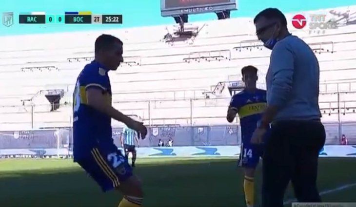 Racing - Boca: Pizzi hizo una broma y al Pulpo González no le gustó nada