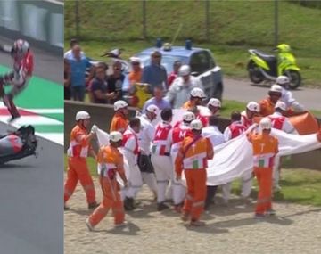 Michele Pirro se accidento en el Gran Premio de Italia