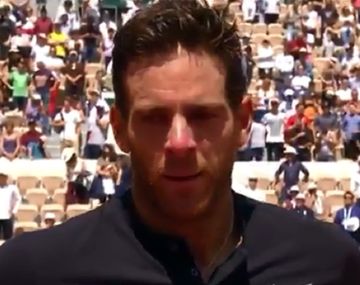 El video más emotivo de Del Potro: se quebró en plena entrevista en Roland Garros