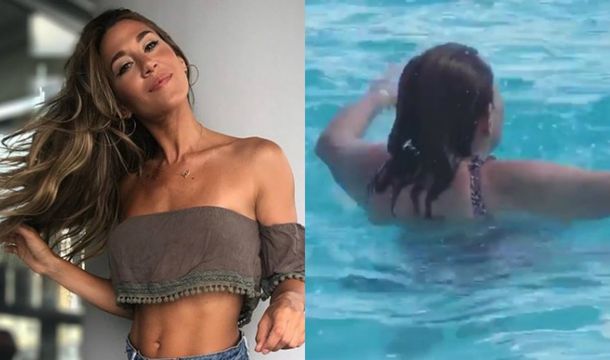 Madre e hija disfrutaron de la pileta en Tandil con los Del Potro