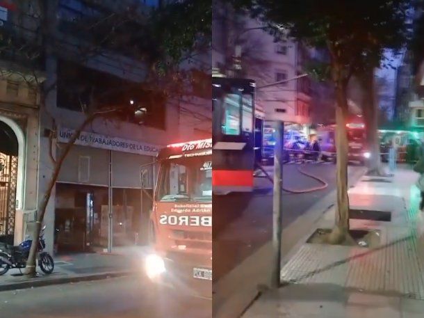 Incendio en un edificio de Balvanera afectó a tres empleados de seguridad