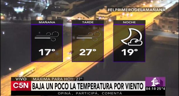 Pronóstico del tiempo para el martes 13 de diciembre de 2016 en C5N