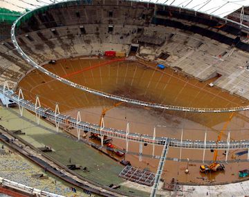 Un temporal azotó al Maracaná y atrasó más las obras