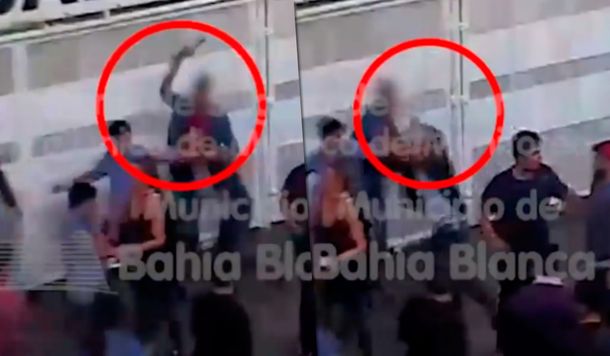 VIDEO: Batalla campal a la salida de un club en Bahía Blanca