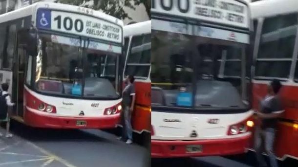 El conductor de un micro escolar atacó con un palo al chofer de un colectivo