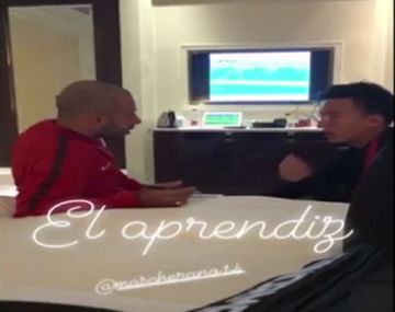El aprendiz. Así se burló Lavezzi de su nuevo compañero