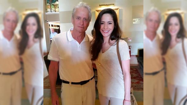Victoria Vannucci se encontró con Michael Douglas
