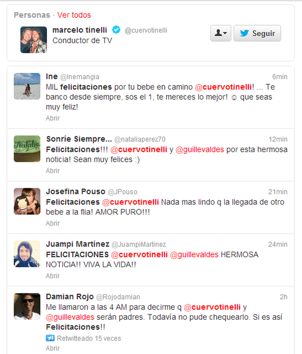 Las repercusiones del embarazo de Valdes y Tinelli en las redes sociales