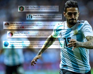 {altText(,#FuerzaManu Los mensajes de aliento a Lanzini tras su lesión )}