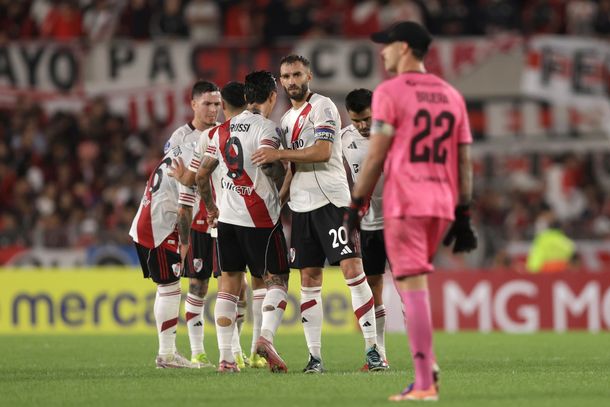 El festejo de River ante Carabobo de Venezuela por la Copa Sudamericana El festejo de River ante Carabobo de Venezuela por la Copa Sudamericana