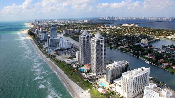 Panorámica de una de las playas de Miami