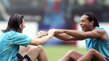 El argentino y el brasileño forjaron una gran relación en Barcelona El argentino y el brasileño forjaron una gran relación en Barcelona