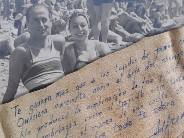 Encontró en una servilleta un mensaje inesperado del abuelo para su abuela: No te tenía tan fogoso, Alfredo