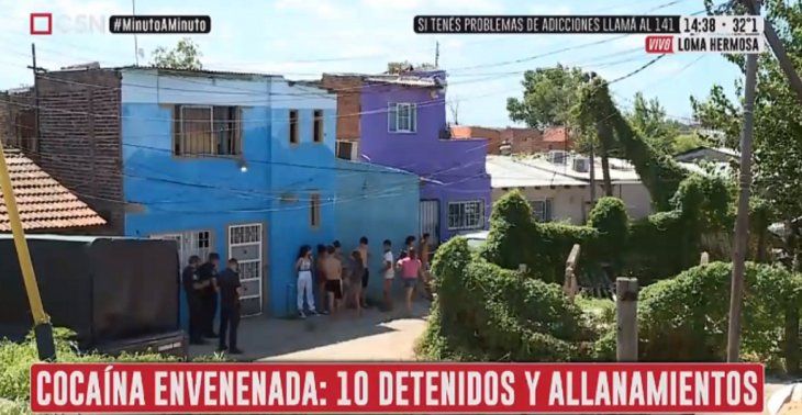 Cocaína envenenada: allanamiento, detenidos y al menos 12 muertos